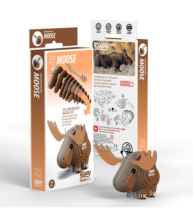 Eugy | 3D Cardboard Model Kit | Forest Life | Eland 6+