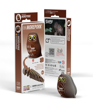 Eugy Eugy | 3D Cardboard Model Kit | Bird Life | Boeboek Uil | 6+