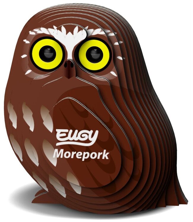 Eugy | 3D Cardboard Model Kit | Bird Life | Boeboek Uil | 6+