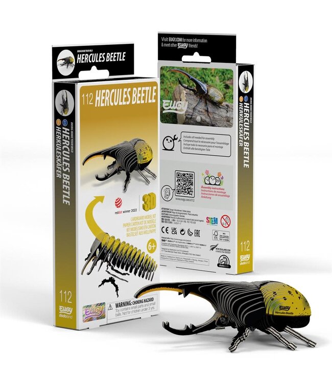 Eugy | 3D Cardboard Model Kit | Forest Life | Hercules Beetle | 6+