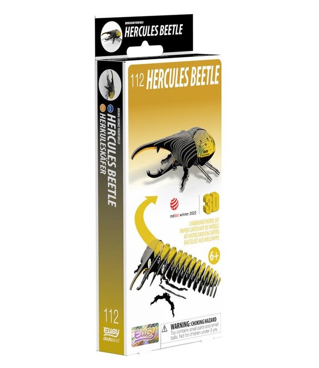 Eugy | 3D Cardboard Model Kit | Forest Life | Hercules Beetle | 6+