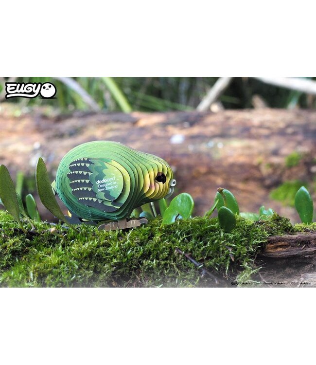 Eugy | 3D Cardboard Model Kit | Bird Life | Kakapo | 6+