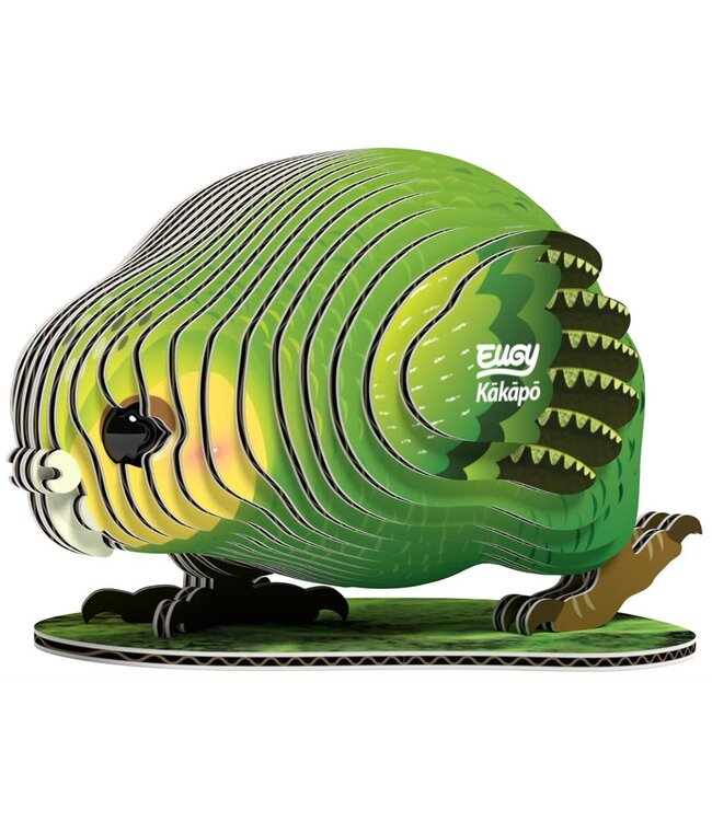 Eugy | 3D Cardboard Model Kit | Bird Life | Kakapo | 6+