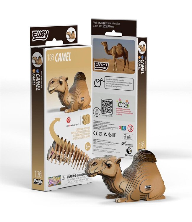 Eugy | 3D Cardboard Model Kit | Wild Life | Kameel | 6+