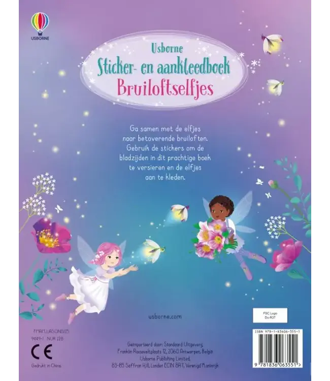Usborne | Sticker- en Aankleedboek | Bruiloftselfjes | 5+