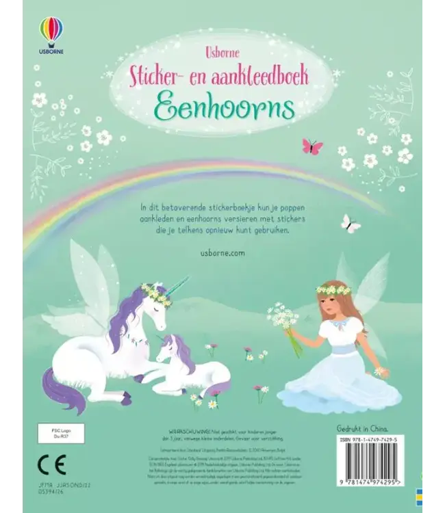Usborne | Sticker- en Aankleedboek | Eenhoorns | 4+