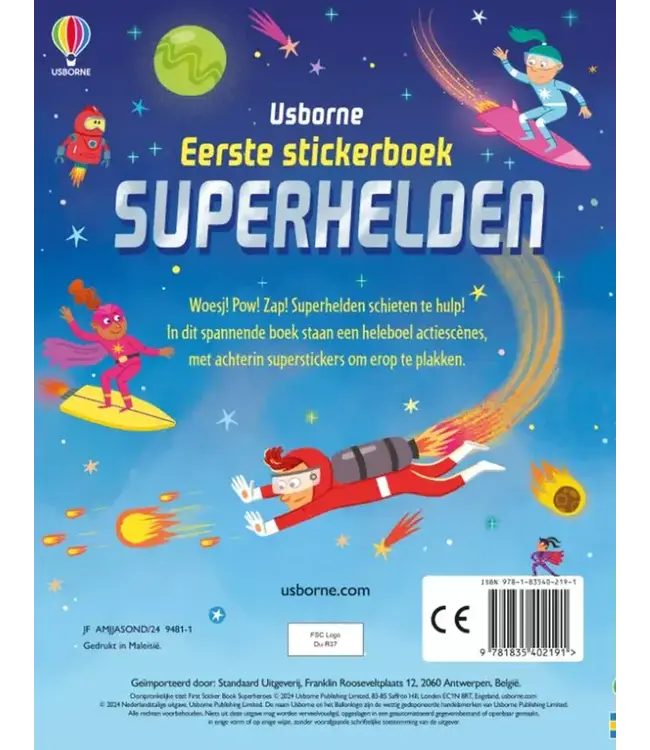 Usborne | Mijn eerste Stickerboek| Superhelden | 3+
