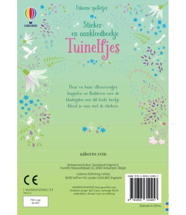 Usborne Stickerboek | Tuinelfjes | 4+