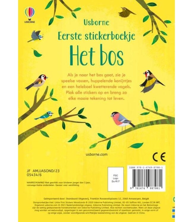 Usborne | Mijn eerste Stickerboekje | Het Bos | 3+
