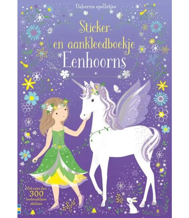 Usborne | Sticker- en Aankleedboek | Eenhoorns | 3+
