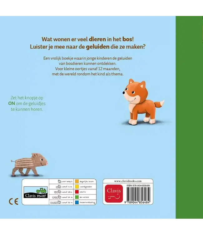 Clavis | Geluidenboekje | Bosdieren | 1+
