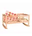Egmond Toys | Poppenbed | Houten Schommelwieg met dekentje | 50 x 30 x 27 cm | 2+