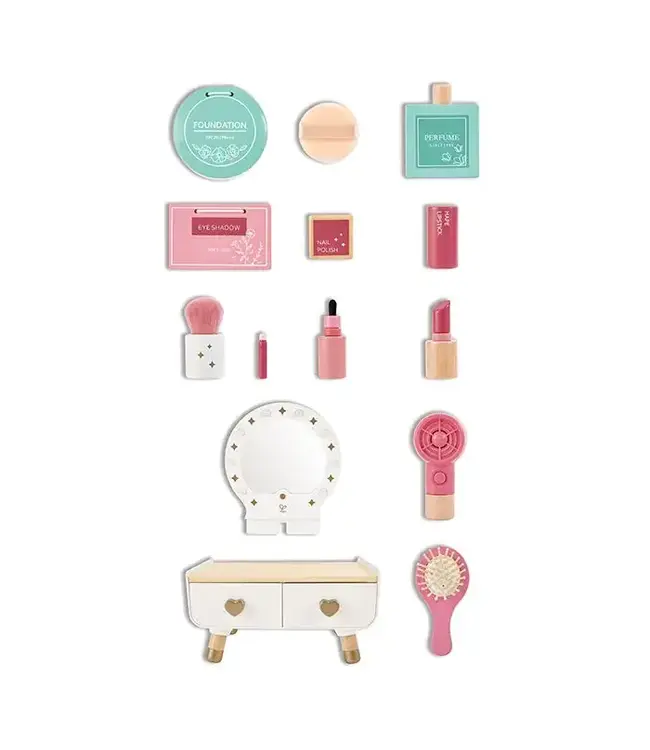 Hape | My Stylish Dressing Table | Light and Sounds | Kaptafel | 14 delig | 41 cm | 3 - 8 jaar