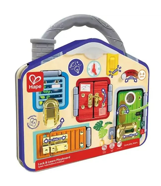 Hape | Lock & Learn Playboard | 29 cm | 3+