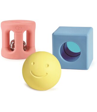 Hape Hape | Made from Rise Based Materials | Geometric Rattles | 3 pieces| 0+