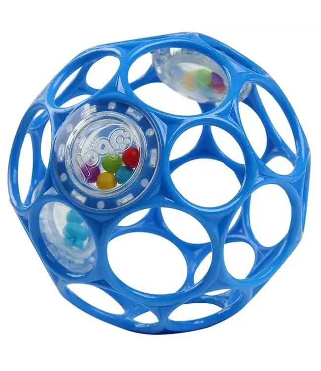 Oball | Rattle Easy-Grasp Toy | Blue | 10 cm | 0+