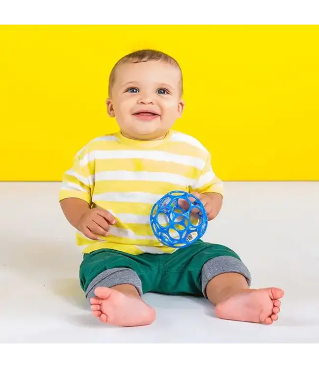 Oball | Rattle Easy-Grasp Toy | Blue | 10 cm | 0+