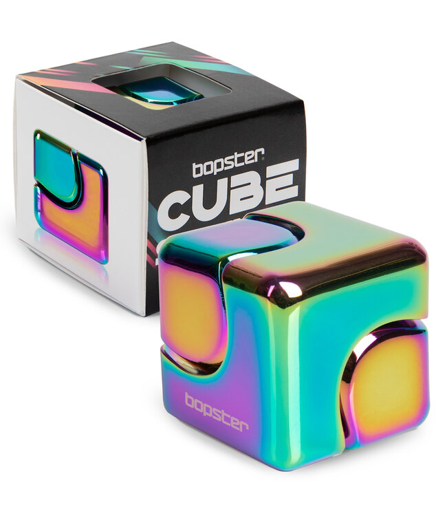 Bopster Cube Spinner | Multicoloured Metallic | Aluminium Fidget Spinner  | 94 gram | 2,8 cm | 6+