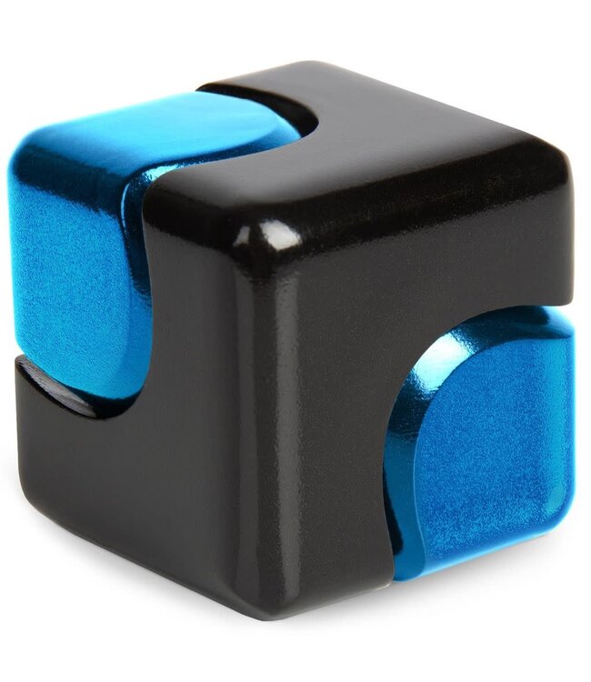 Bopster Cube Spinner | Black & Blue | Aluminium Fidget Spinner  | 94 gram | 2,8 cm | 6+