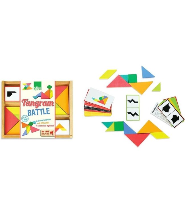 Vilac | Tangram Battle | Houten Tangram | Spelvariant | 5+