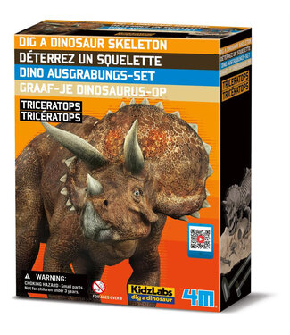 4M 4M | KidzLabs | Graaf je dinosaurus op | Triceratops | 8+