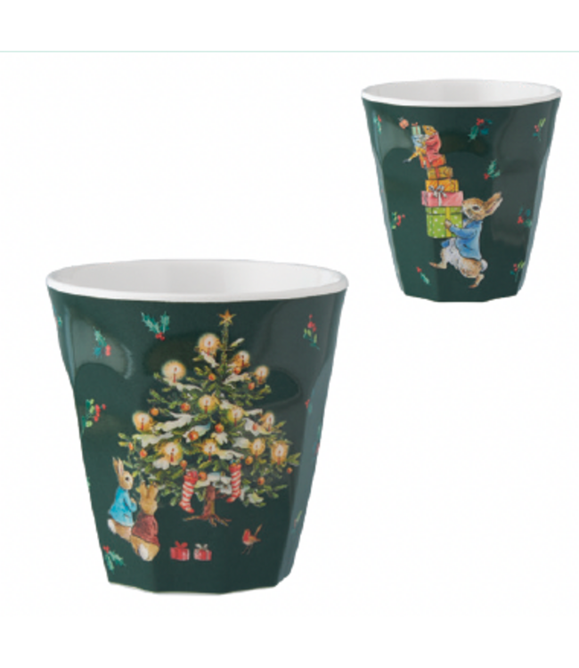 Petit Jour | Christmas | Beker | 8,6 x 8,6 x 9 cm | Peter Rabbit | Christmas Tree | 220 ml