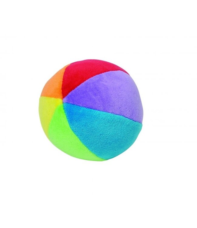 Goki | Fluwelen Bal met Rammelaar | Ø 10 cm | +6 mnd