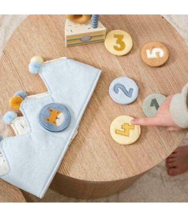 Little Dutch | Kroontje | Verjaardagskroon | Cijfers 1 - 5 jaar | Blauw | 7 delig | 1+