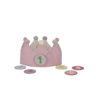 Little Dutch Little Dutch | Kroontje | Verjaardagskroon | Cijfers 1 - 5 jaar | Roze | 7 delig | 1+