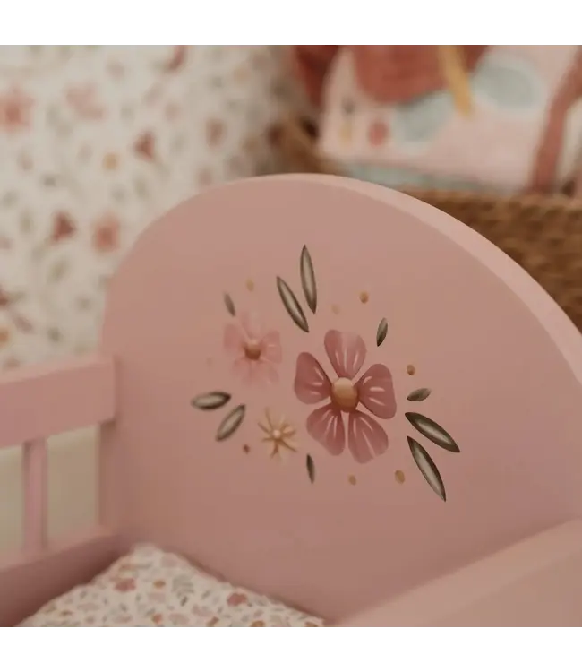 Little Dutch | Stevig Houten Poppenbed | 41.5 x 27 x 30.5 cm | Lengte Binnenmaat 38.5 cm |1+