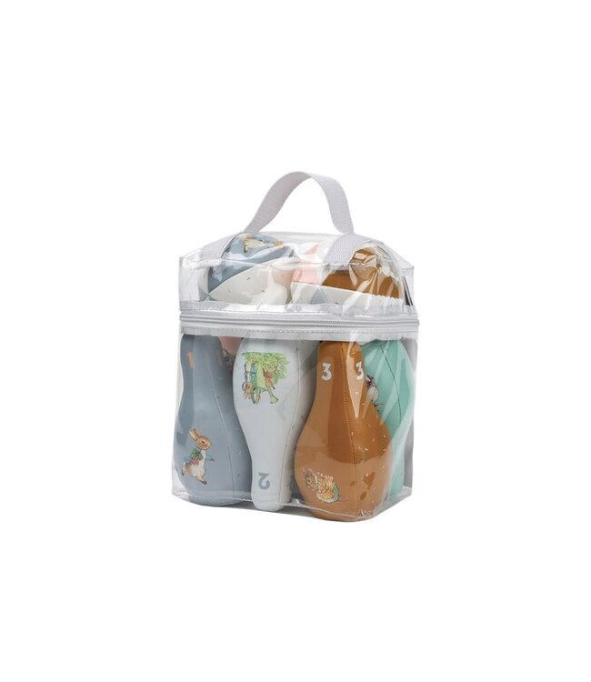 Petit Jour | Bowlingset | Peter Rabbit | 8 delig | 15 cm | 1+