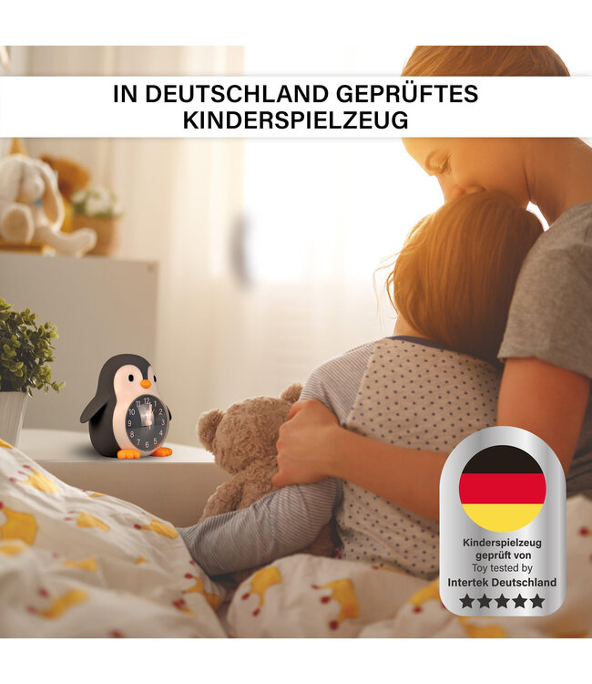 MegaLight | Pinguïn | Nachtlamp | Wekker | USB Oplaadbaar | 14 cm