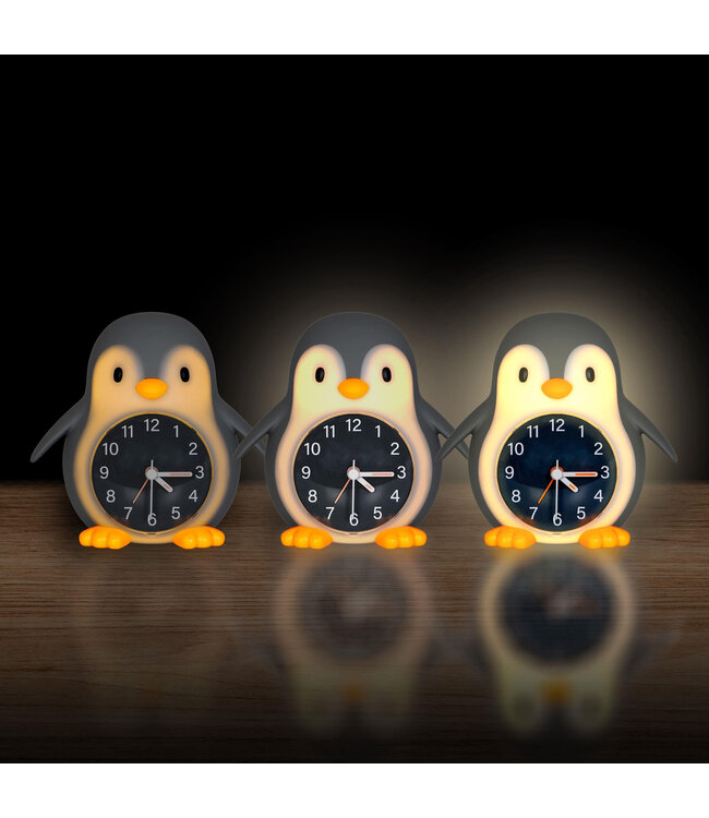 MegaLight | Pinguïn | Nachtlamp | Wekker | USB Oplaadbaar | 14 cm