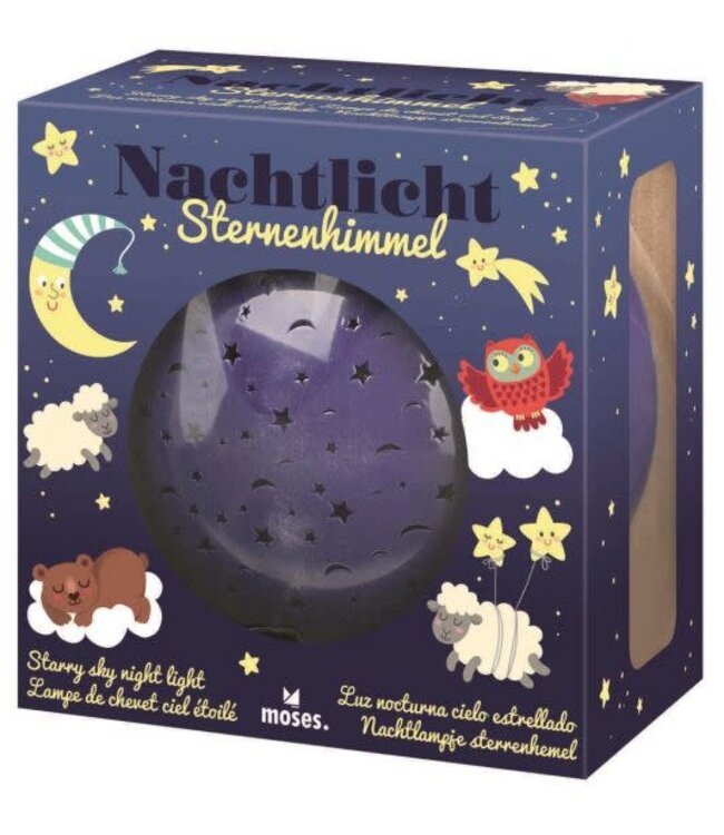 Moses | Nachtlampje Sterrenhemel | 14 x 7,8 cm | excl 3 x AA Batterij