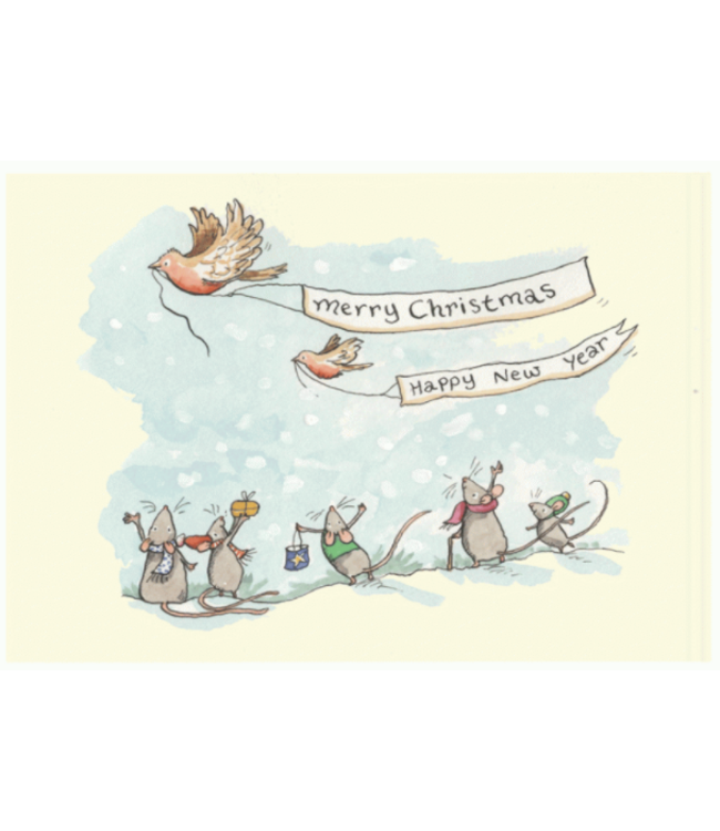 Two Bad Mice | Kerstkaart  | Anita Jeram | Merry Christmas. Happy New Year
