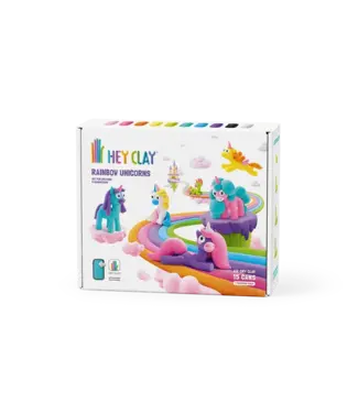 Hey Clay Hey Clay | Set voor 6 Dieren | Unicorns | 10 kleuren | 3+