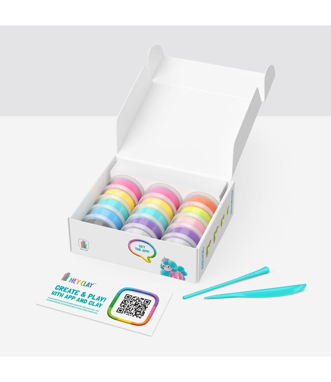 Hey Clay | Set voor 6 Dieren | Unicorns | 10 kleuren | 3+