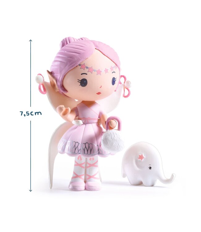 Djeco | Tinyly Toys | Beweegbare Personages | Elfe & Bolero | 7,5 cm | 4 - 9 jaar