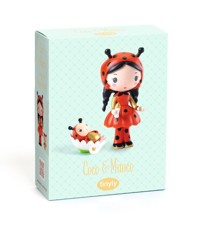 Djeco | Tinyly Toys | Beweegbare Personages | Coco & Minico | 7,5 cm | 4 - 9 jaar