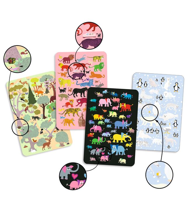 Djeco | Kaartspel | Observatie- en Snelheidsspel | Myster Animo | 54 delig | 5 -12 jaar