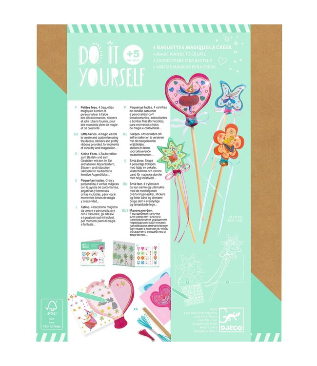 Djeco | Do it Yourself | Magic Wands | Little Fairies | 5+