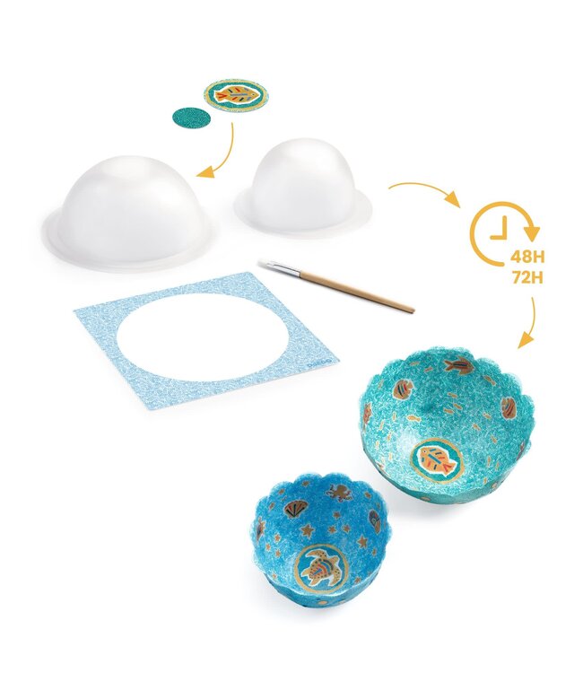 Djeco | Do it Yourself | Two Paper Bowls | in the Sea | 7+