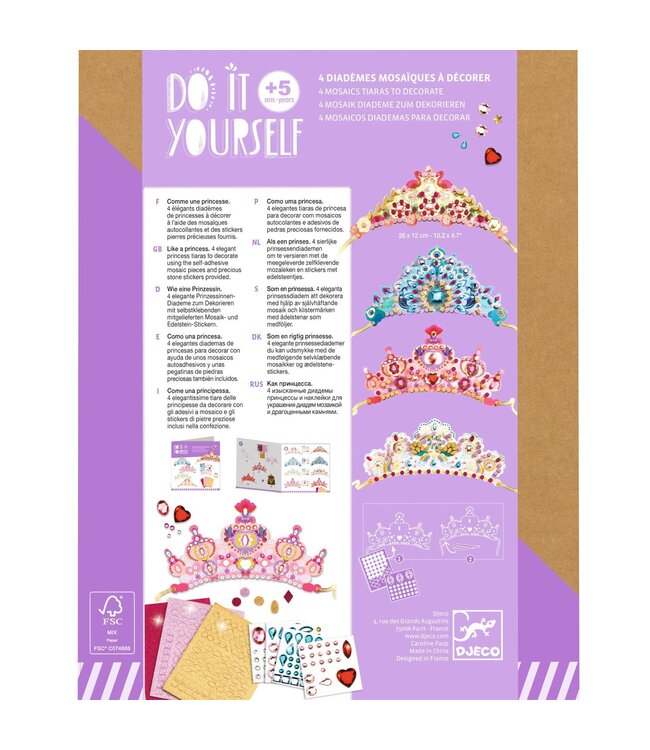 Djeco | Do it Yourself | Tiaras | Like A Princess | 5+
