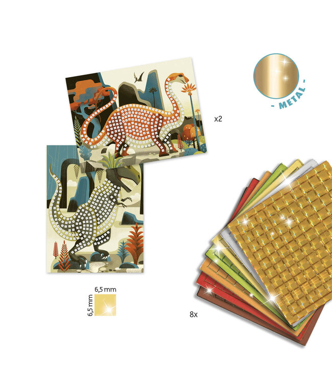 Djeco | Mozaïek | Kunst op Nummer | Metal | Dinosaurus | 5-8 jaar