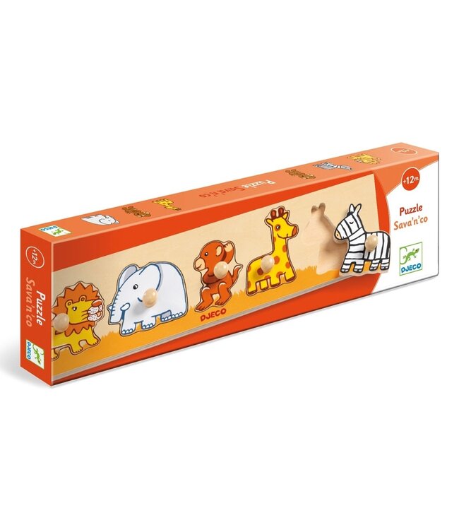 Djeco | Houten Knoppuzzel | Sava'n'co | 1+