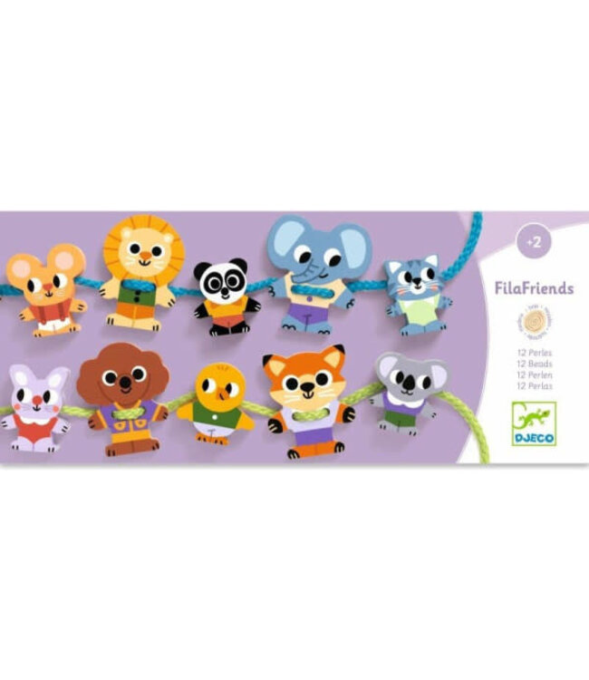Djeco | Houten Kralen | Filabirdy | 12 st | 2+