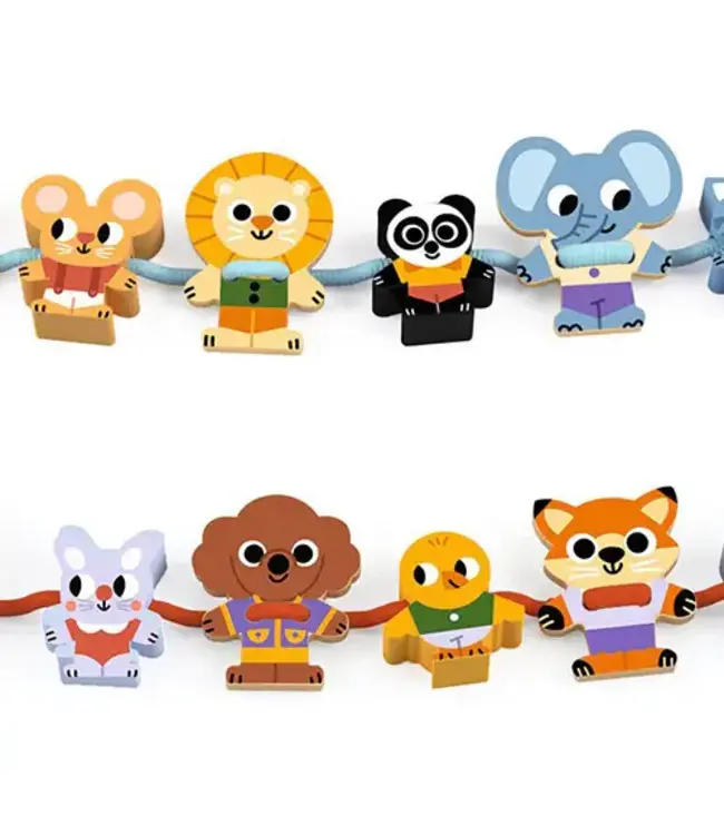 Djeco | Houten Kralen | Filabirdy | 12 st | 2+