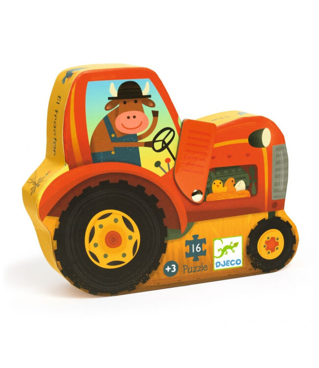 Djeco Puzzel | Traktor | 16 stukjes | 2+