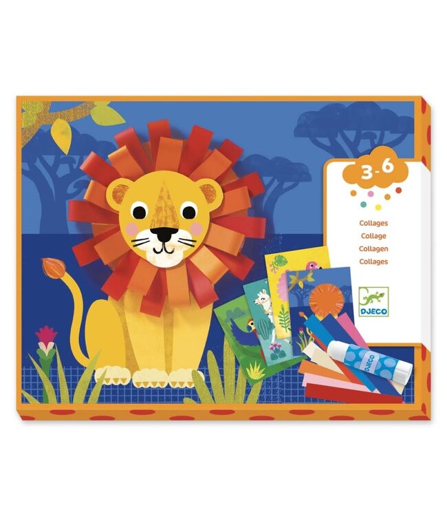 Djeco | Collages | Dieren met Krullen | 3-6 jaar