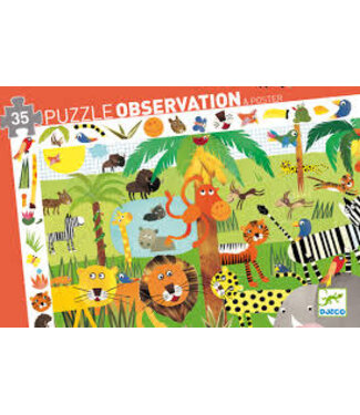 Djeco Djeco | Observation Puzzle | Jungle | 35 stukjes | 3+